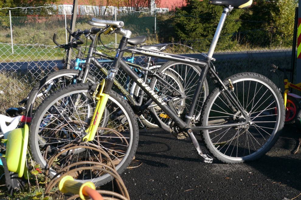 sykler levert til ombruk