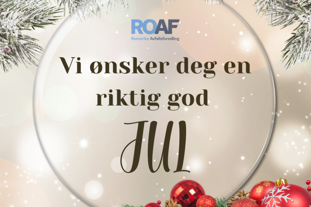 Vi ønsker deg en riktig god jul