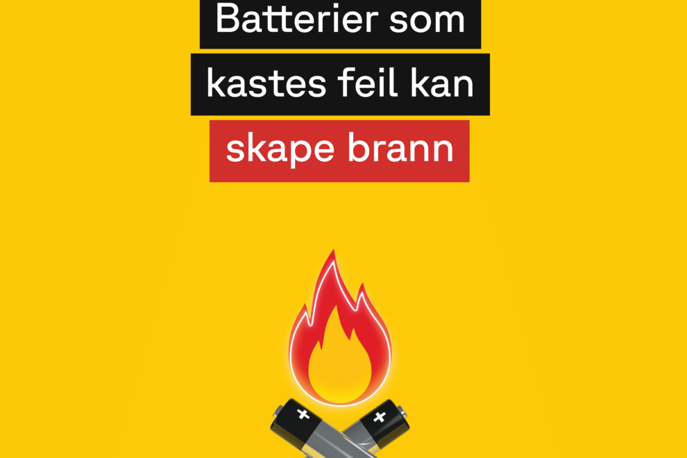 Batterier kan skape brann