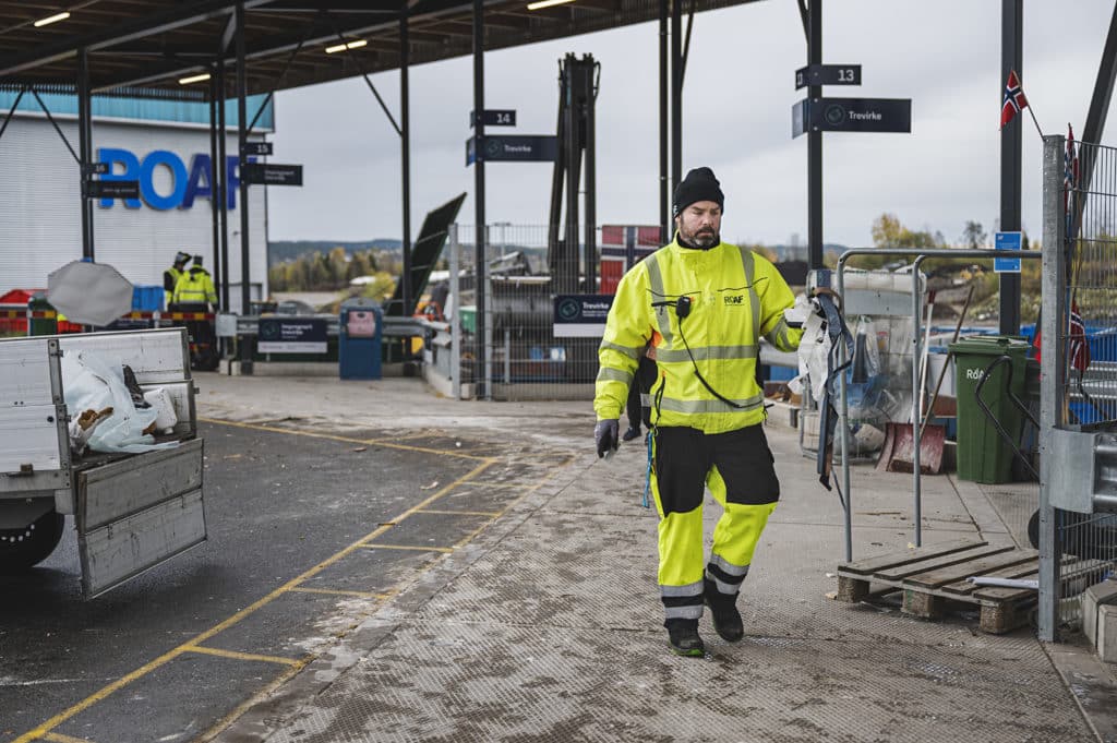 Ansatt på gjenvinningsstasjonen