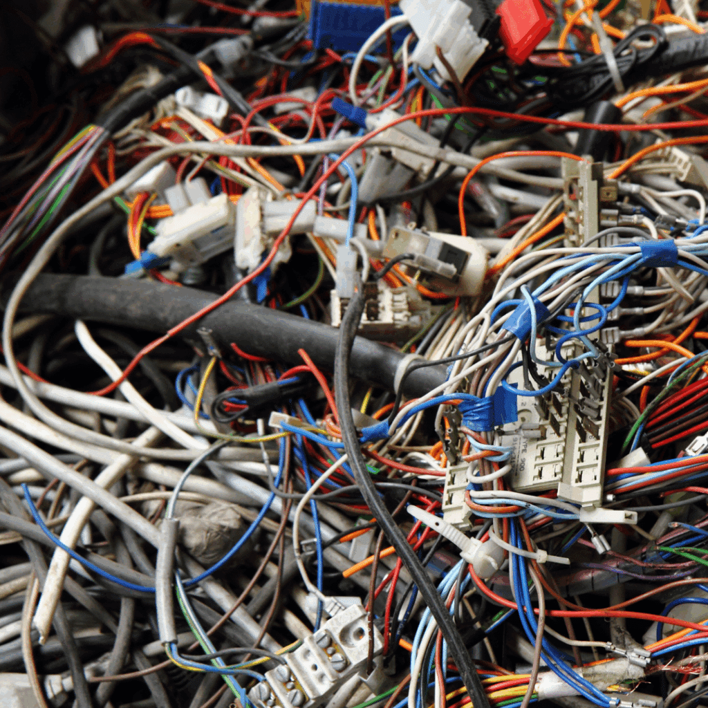 Gamle kabler/ødelagt elektronikk